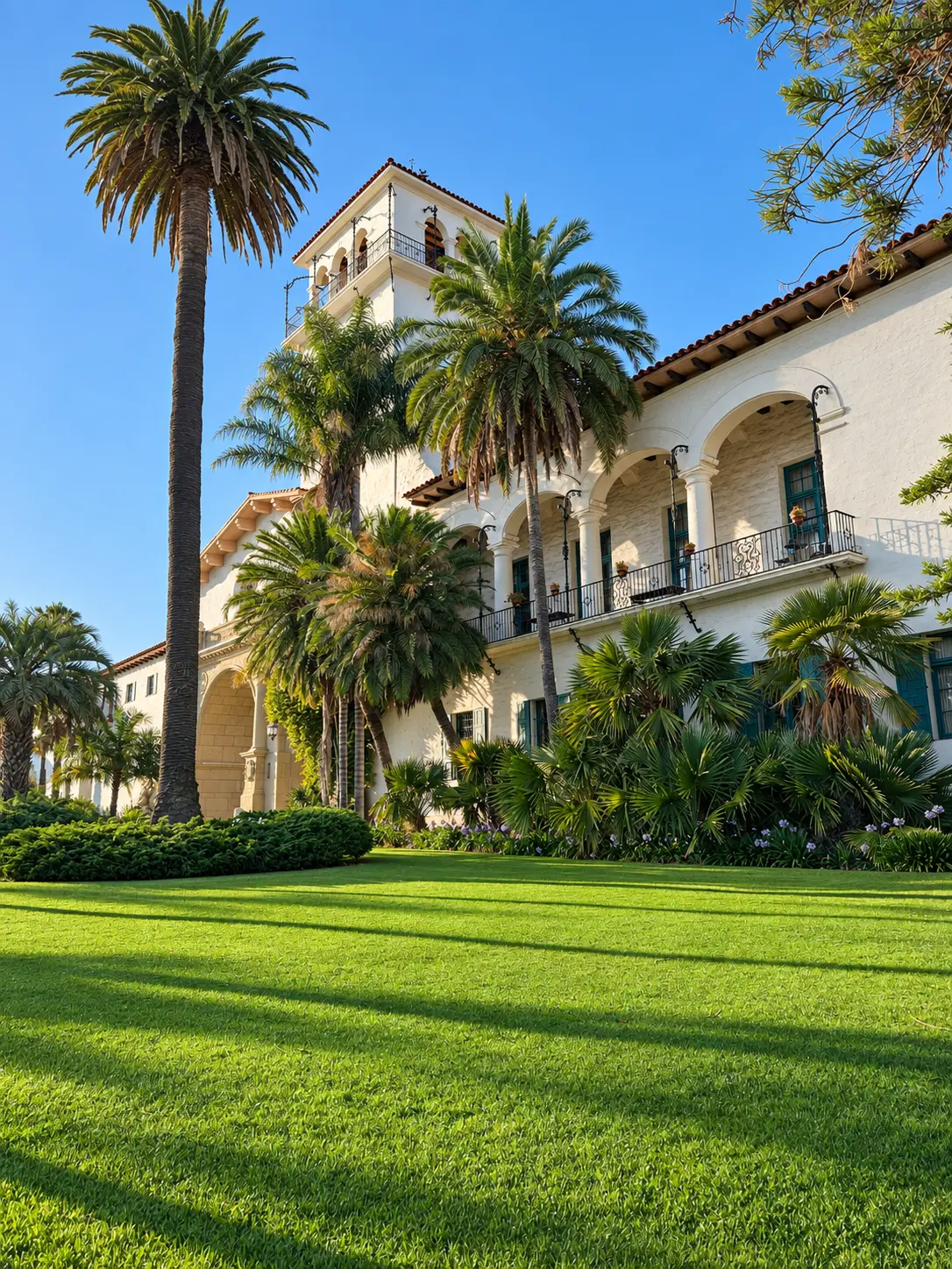 Palm trees at the Santa Barbara Courthouse